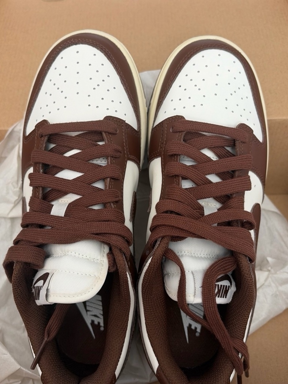 Nike Women’s Brown and White Low-Top Sneakers